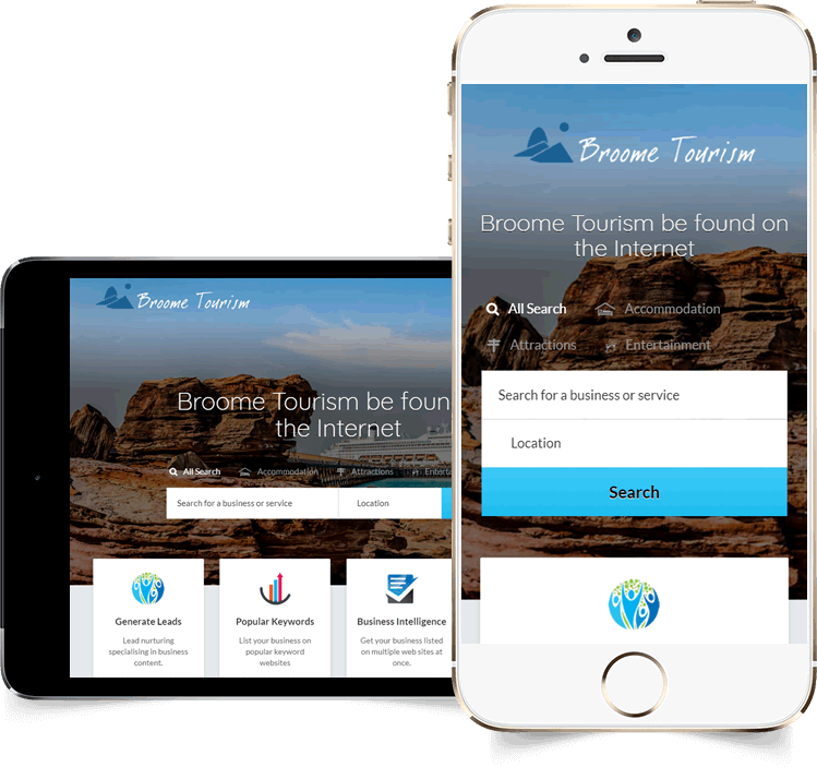 Broome Tourism displayed beautifully on multiple devices